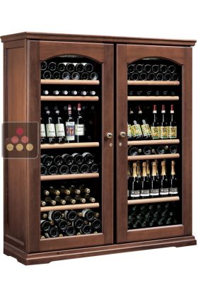 Combined 2 multi temperature wine service and storage cabinets