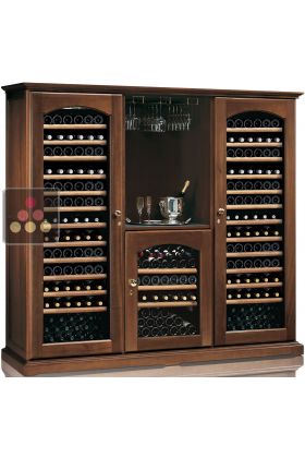 Combination of 3 Single temperature wine cabinets for storage or service