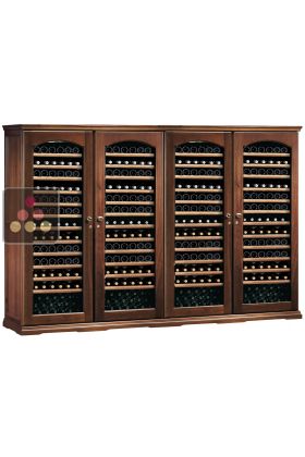 Combination of 4 single temperature wine storage or service cabinets