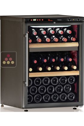 Dual temperature wine cabinet for service and storage