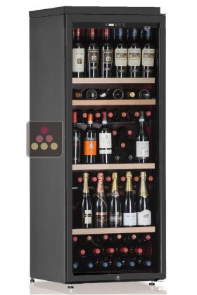 Freestanding multi temperature wine cabinet for service and storage - Vetical bottle display