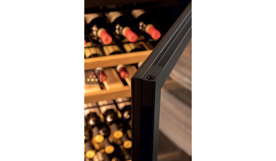 Freestanding multi temperature wine cabinet for service and storage - Vetical bottle display