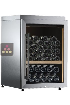 Single temperature freestanding wine cabinet for storage or service - Stainless steel cladding