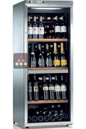 Dual temperature wine service and storage cabinet 
