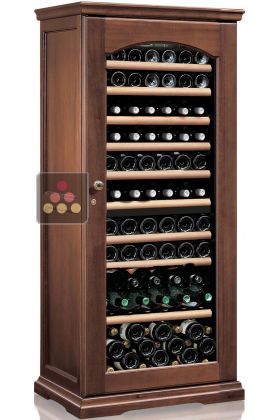 Dual temperature wine cabinet for service and storage