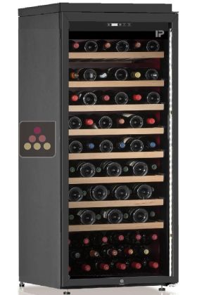 Freestanding multi-temperature wine cabinet for service and storage - Sliding shelves