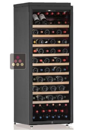 Freestanding multi-temperature wine cabinet for service and storage - Sliding shelves