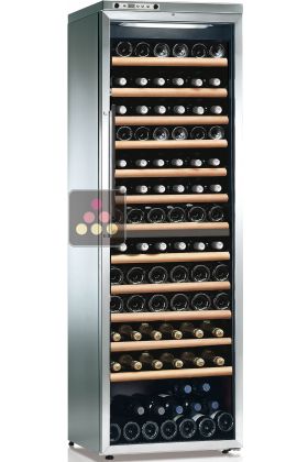 Dual temperature wine storage and service cabinet 