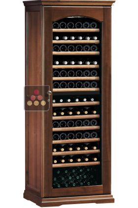 Dual temperature wine cabinet for service and storage