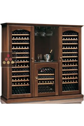 Combination of 3 multi temperature wine cabinets for service & storgage + home wine bar