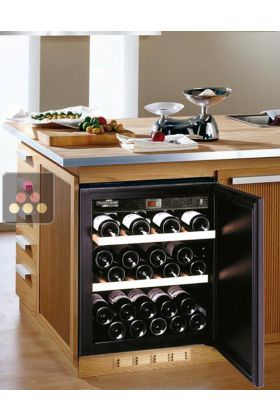 Single temperature built in wine cabinet for ageing or service 