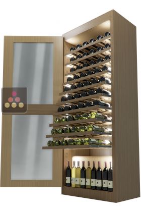 Dual temperature multi purpose contemporary wine cabinet
