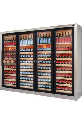 Triple temperature contemporary wine cabinets 