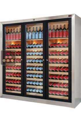 Triple temperature contemporary wine cabinets 