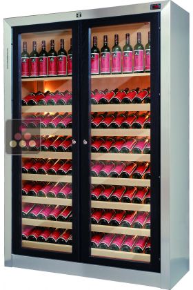 Contemporary wine storage and service cabinets