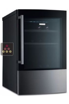 Dual temperature wine service wine cabinet