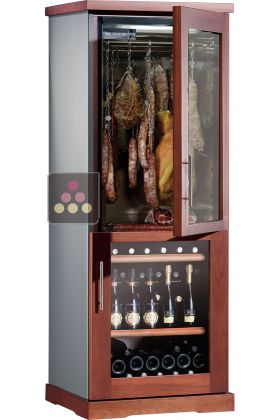 Combined wine service, cold meat and cheese cabinet