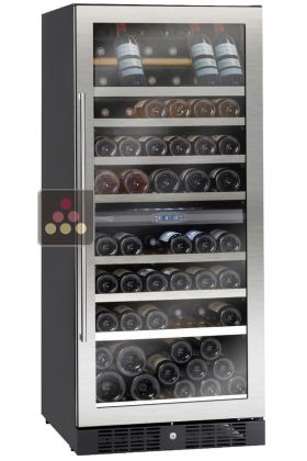 Dual temperature wine service cabinet