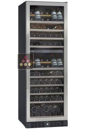 Dual temperature wine service cabinet