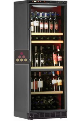 Dual temperature built in wine cabinet for storage and service