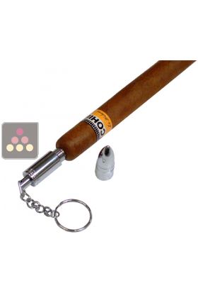 Oval cigar punch - polished steel