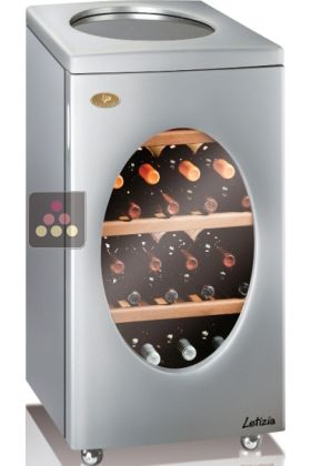 Single-temperature service wine cabinet - mobile
