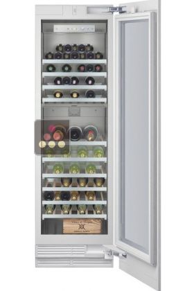 Multipurpose dual temperature built in wine cabinet for storage and service