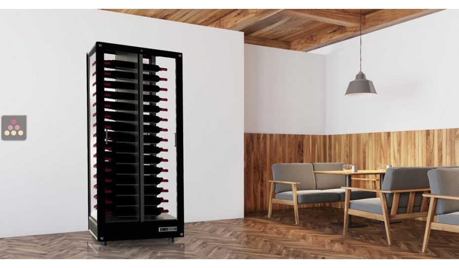 3-sided refrigerated display cabinet for wine storage or service