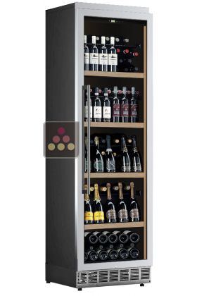 Single temperature built in wine storage and service cabinet - Stainless steel front 