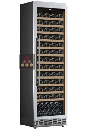 Single temperature built in wine storage and service cabinet - Stainless steel front - Sliding shelves