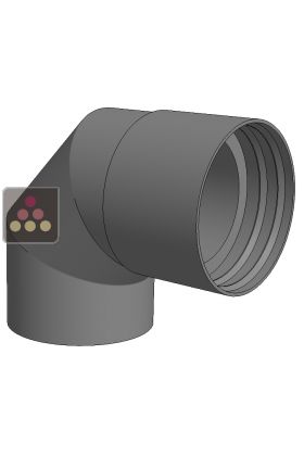 90 degree bend with 125 mm diameter sleeve 