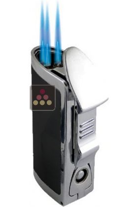 Triple Jet lighter Black/Silver