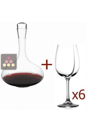 Sommelier's Pack : Decanter + 6 tasting glasses 