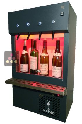4 bottles Self-service "By the glass" wine dispenser with storage system