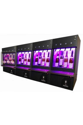 Four wine dispensers for 16 bottles with nitrogen storage system
