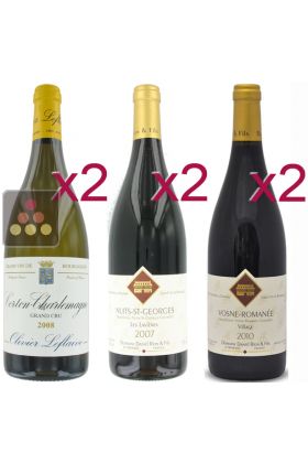 Selection of 6 Red Wines - Burgundy Grands Villages