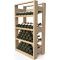 Wooden storage rack for 72 bottles