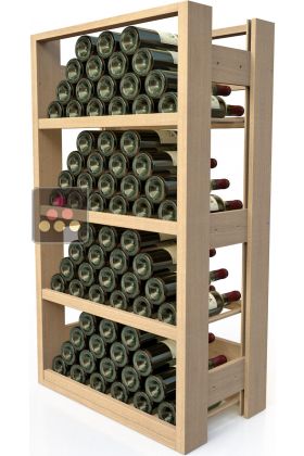Wooden storage rack for 72 bottles