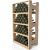 Wooden storage rack for 72 bottles