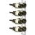 Chromed steel wall rack for 8x Magnum bottles - Horizontal bottles