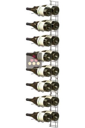 Chromed steel wall rack for 16 x Magnum bottles - Horizontal bottles