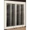 Built-in combination of two professional multi-temperature wine display cabinets - Horizontal bottles - Flat frame