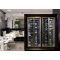 Combination of two professional multi-temperature wine display cabinets for central installation - Horizontal bottles - Curved frames