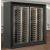 Combination of two professional multi-temperature wine display cabinets for central installation - Horizontal bottles - Curved frames