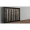 Freestanding combination of 3 professional multi-temperature wine display cabinets - Horizontal bottles - Flat frame