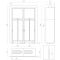 Built-in combination of 4 professional wine display cabinets incl. 2 multi-temperature units - Horizontal bottles - Flat frame