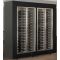 Combination of two professional multi-temperature wine display cabinets for central installation - Horizontal bottles - Flat frame