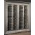 Built-in combination of two professional multi-temperature wine display cabinets - Horizontal bottles - Curved frame