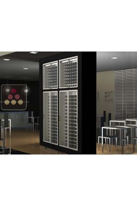 Combination of 4 modular multi purpose wine cabinets in an island unit