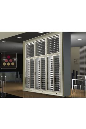 Combination of 6 modular multi purpose wine cabinets in an island unit